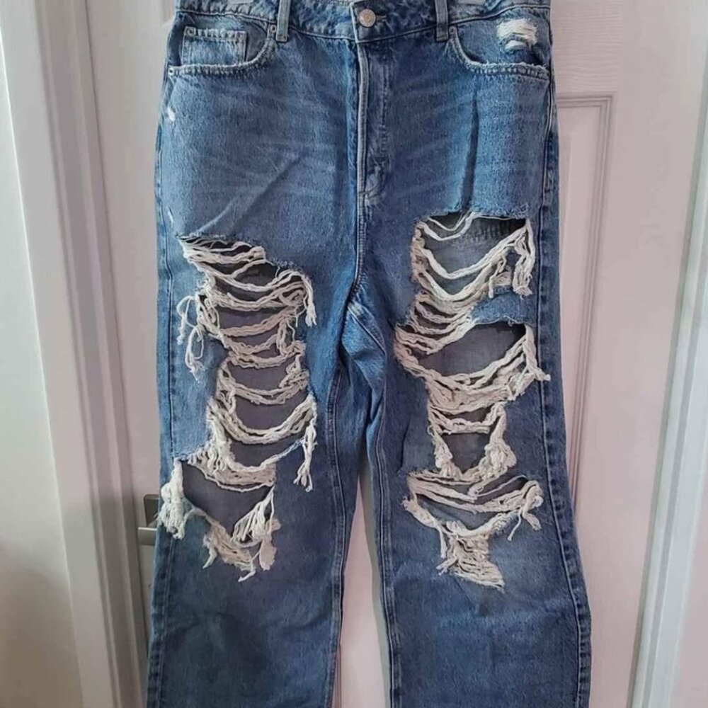 Ladies Garage Street Wide Leg Jeans- size 15/32- High Waisted - Picture 3 of 7